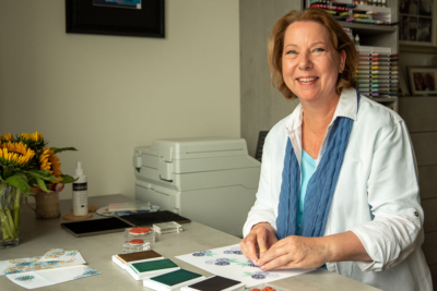 Stempel je eigen designpapier